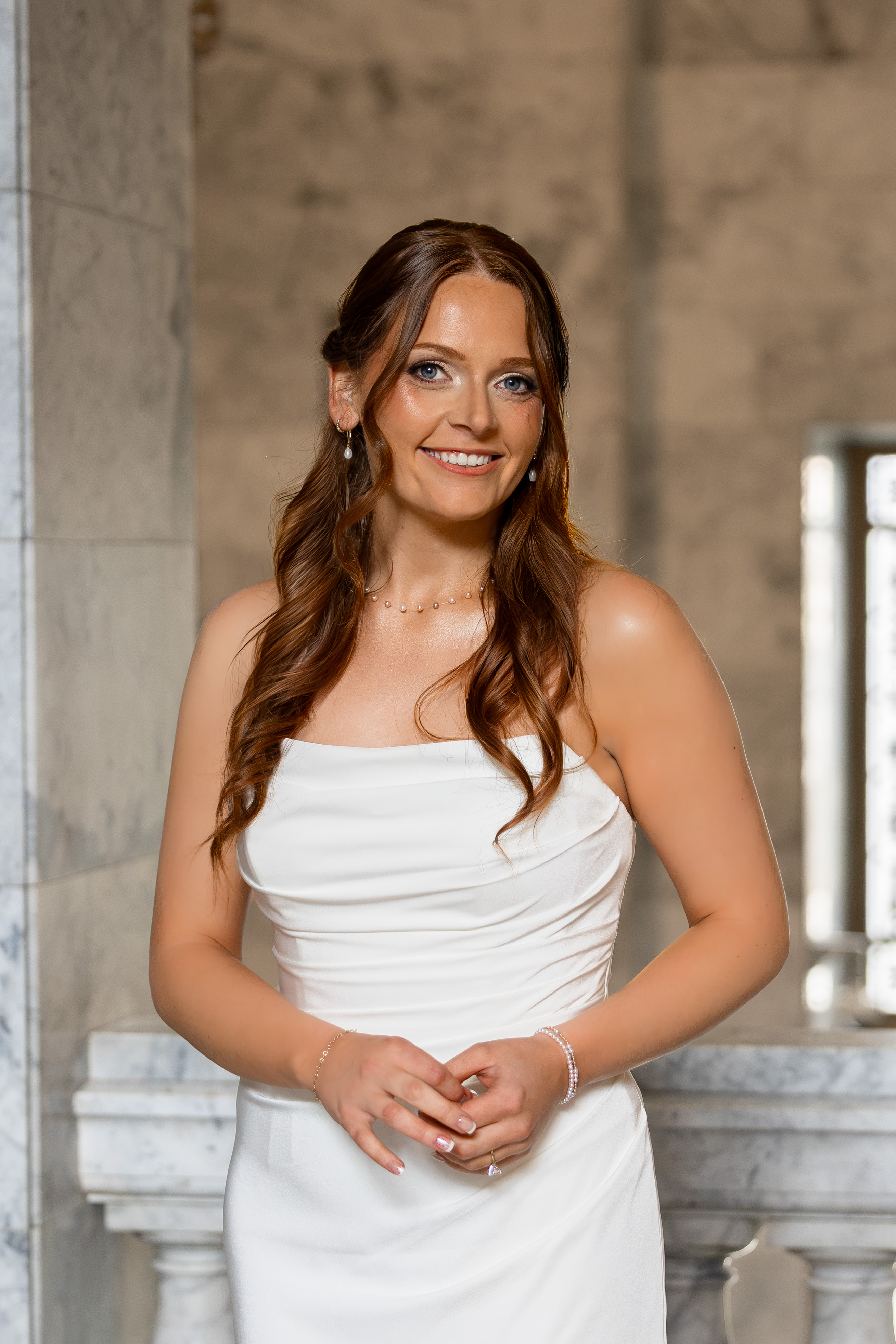 Bride getting ready — Harvest Glam bridal makeup