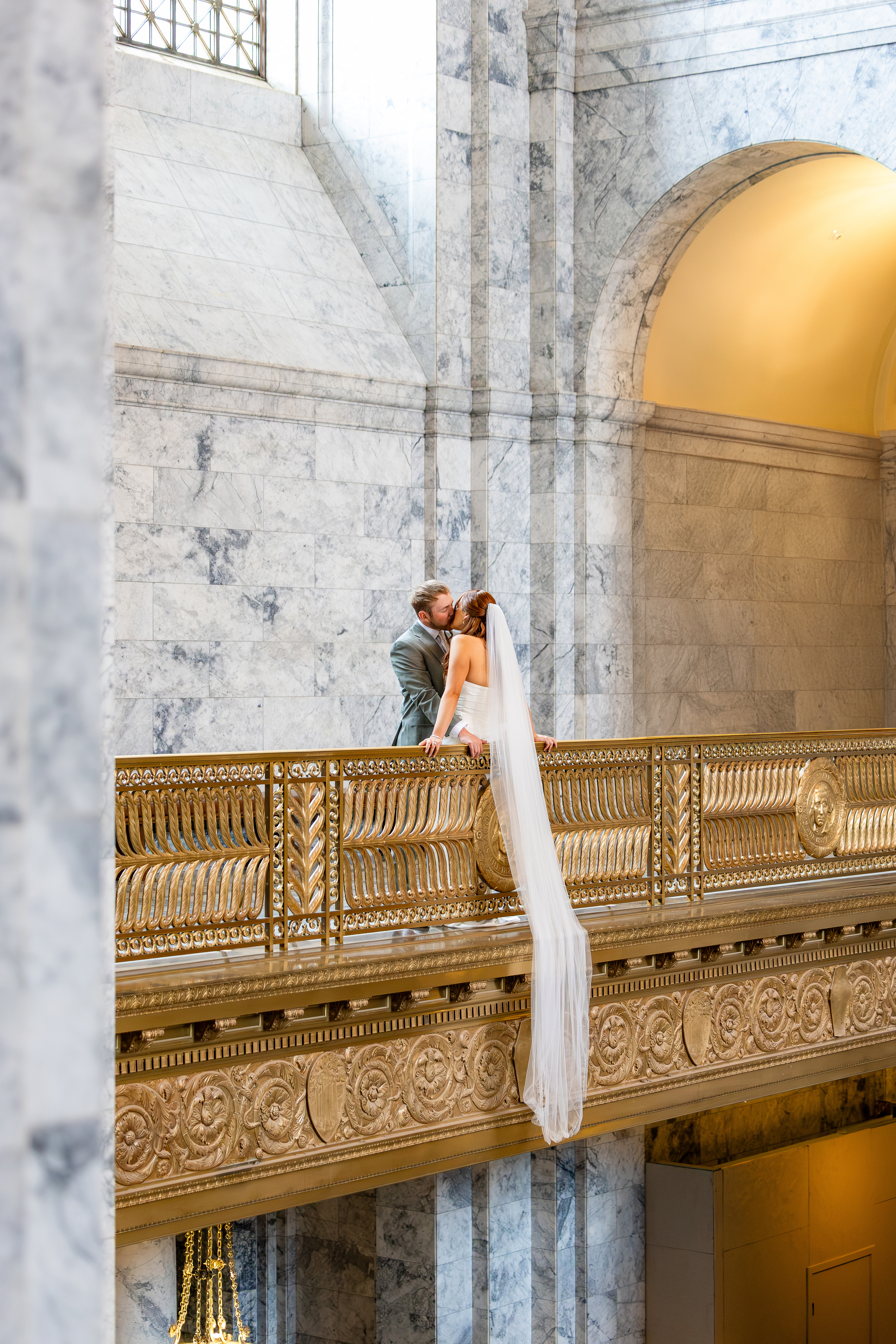 Bride fully present during winery wedding in Woodinville Washington